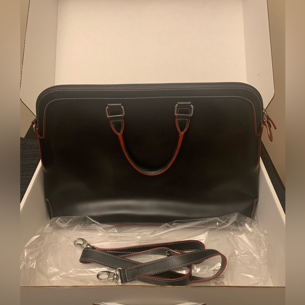 LODIS Audrey Brera WMS Briefcase (Black w/ Red Detailing)